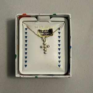 14K Gold Cross Necklace